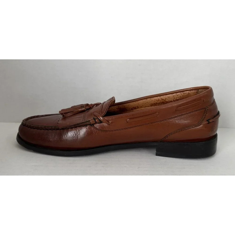 French Shriner‎ Brown Tassel Loafers 10.5 M Drexel Leather Comfort Casual Dress